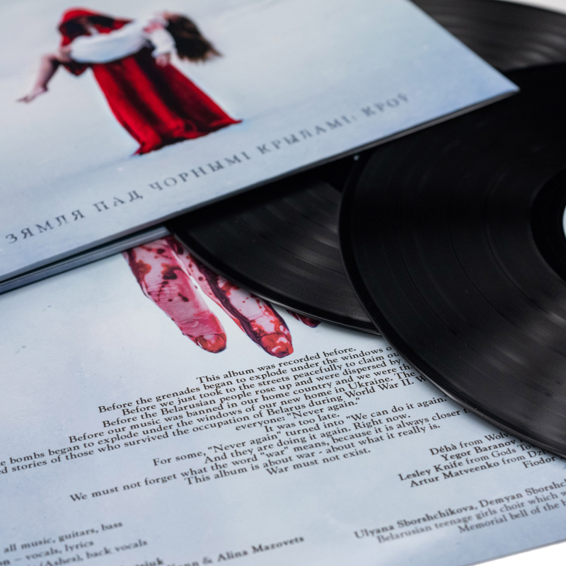 Dymna Lotva - Зямля Пад Чорнымі Крыламі: Кроў (The Land Under The Black Wings: Blood) Vinyl 2-LP Gatefold  |  Black